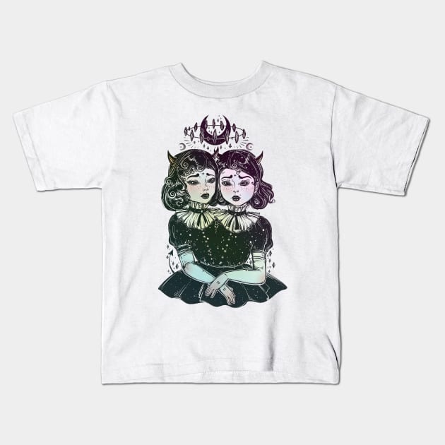 Twitches - Two Twin Witches Kids T-Shirt by SpellsSell